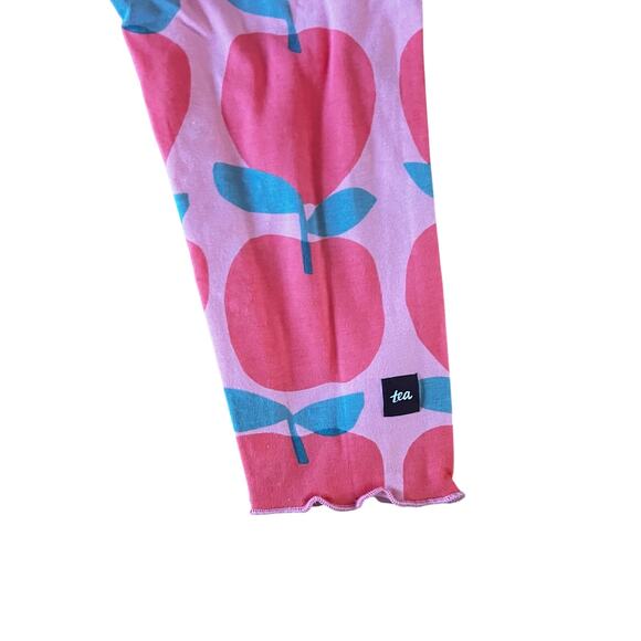 NWOT Tea Collection Apple Print Ruffle One-Piece Romper | 12-18mo - Picture 3 of 4